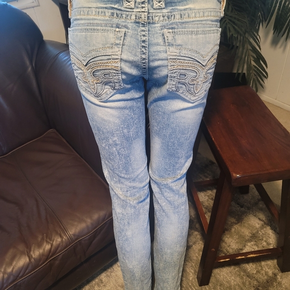 Rock revival Braylee size 28x29 skinny jeans - Picture 3 of 5
